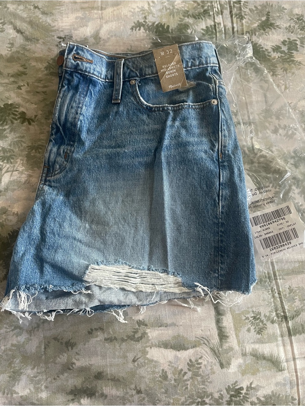 Madewell Light Blue Relaxed Denim Shorts